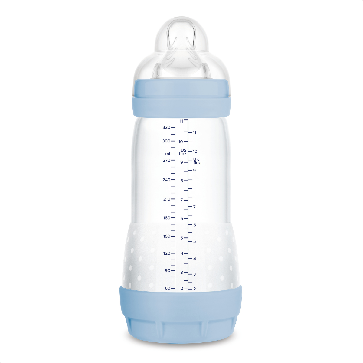 Mamadeira Mam Easy Start 320ml Anticólica e Autoesterilizável 4+ Meses Azul