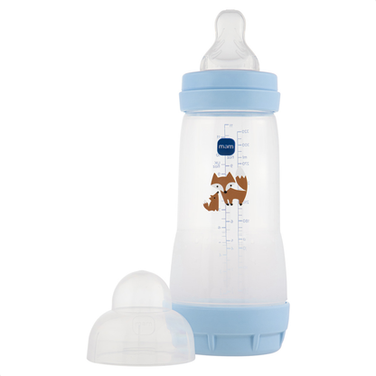 Mamadeira Mam Easy Start 320ml Anticólica e Autoesterilizável 4+ Meses Azul