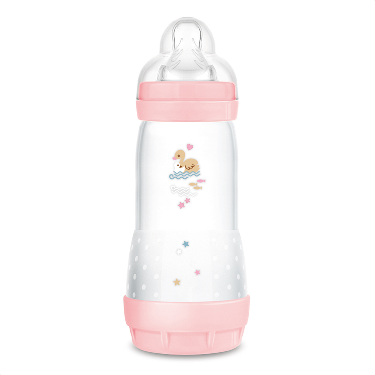 Mamadeira Mam Easy Start 320ml Anticólica e Autoesterilizável 4+ Meses Rosa