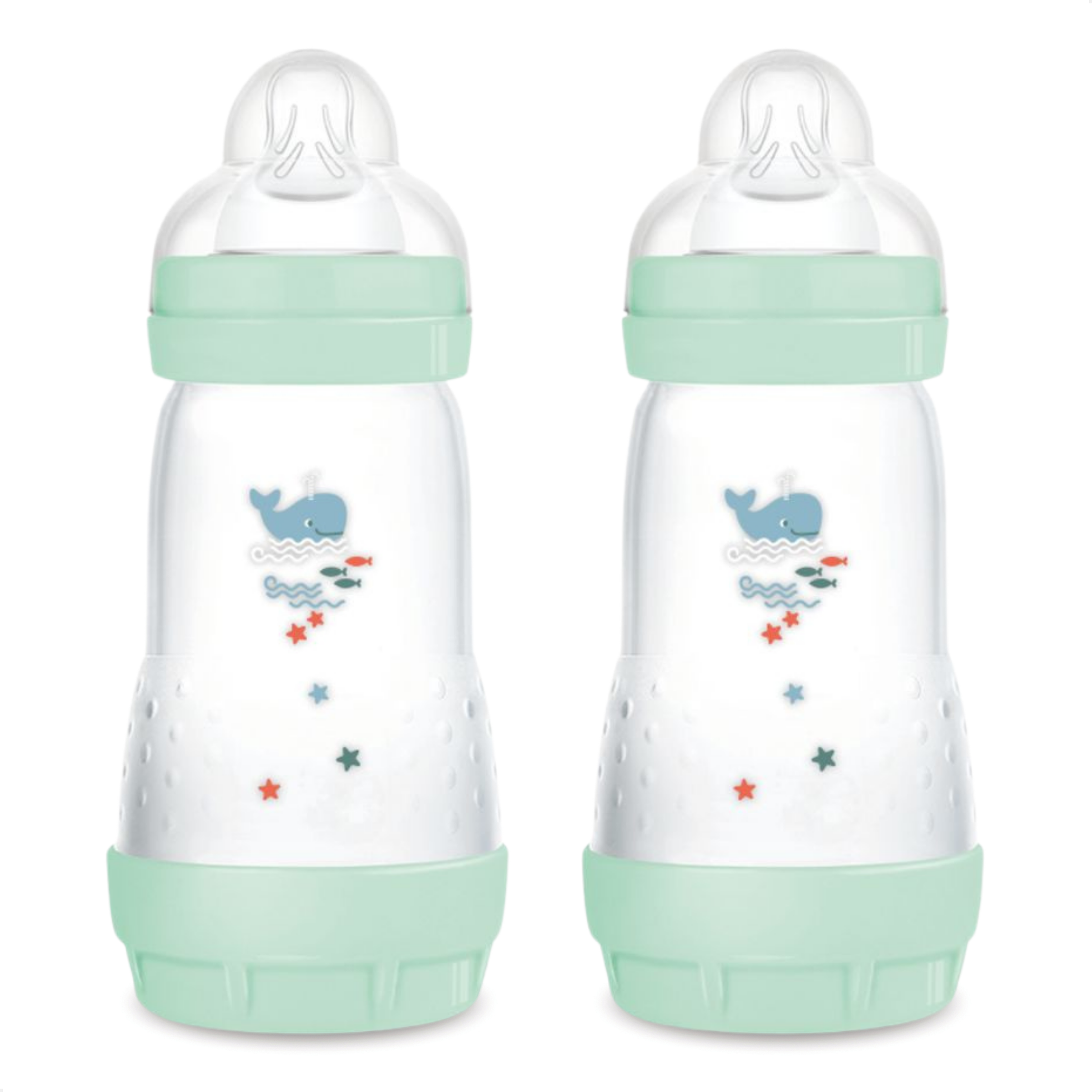 Kit 4 Mamadeiras MAM Easy Start - Gift Set Anticólica e Autoesterilizável 0+ Meses Verde