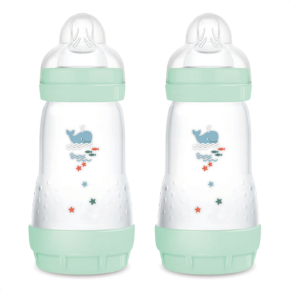 Kit 4 Mamadeiras MAM Easy Start - Gift Set Anticólica e Autoesterilizável 0+ Meses Verde