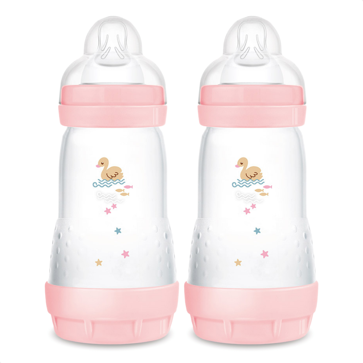 Kit 4 Mamadeiras MAM Easy Start - Gift Set Anticólica e Autoesterilizável 0+ Meses Rosa