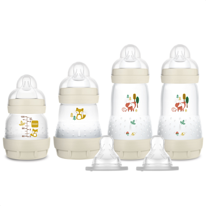 Kit 4 Mamadeiras MAM Easy Start - Gift Set Anticólica e Autoesterilizável 0+ Meses Neutro
