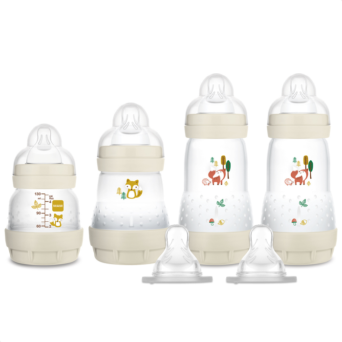 Kit 4 Mamadeiras MAM Easy Start - Gift Set Anticólica e Autoesterilizável 0+ Meses Neutro