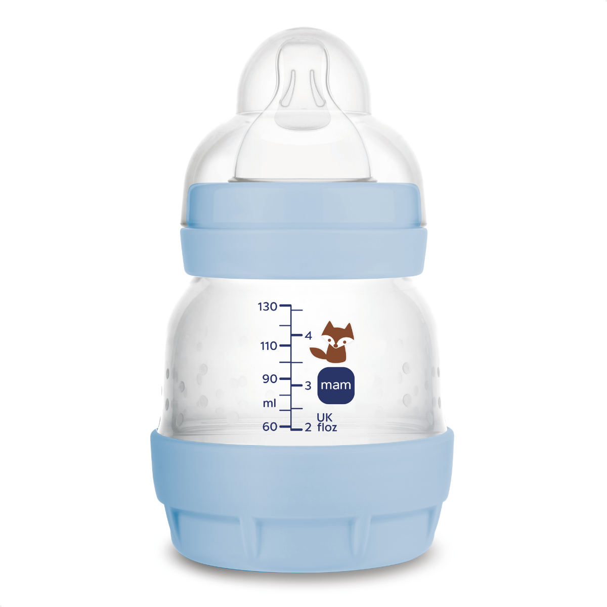 Kit 2 Mamadeiras MAM Easy Start - Starter Set 130ml + 260ml Anticólica e Autoesterilizável 0+ Meses Azul