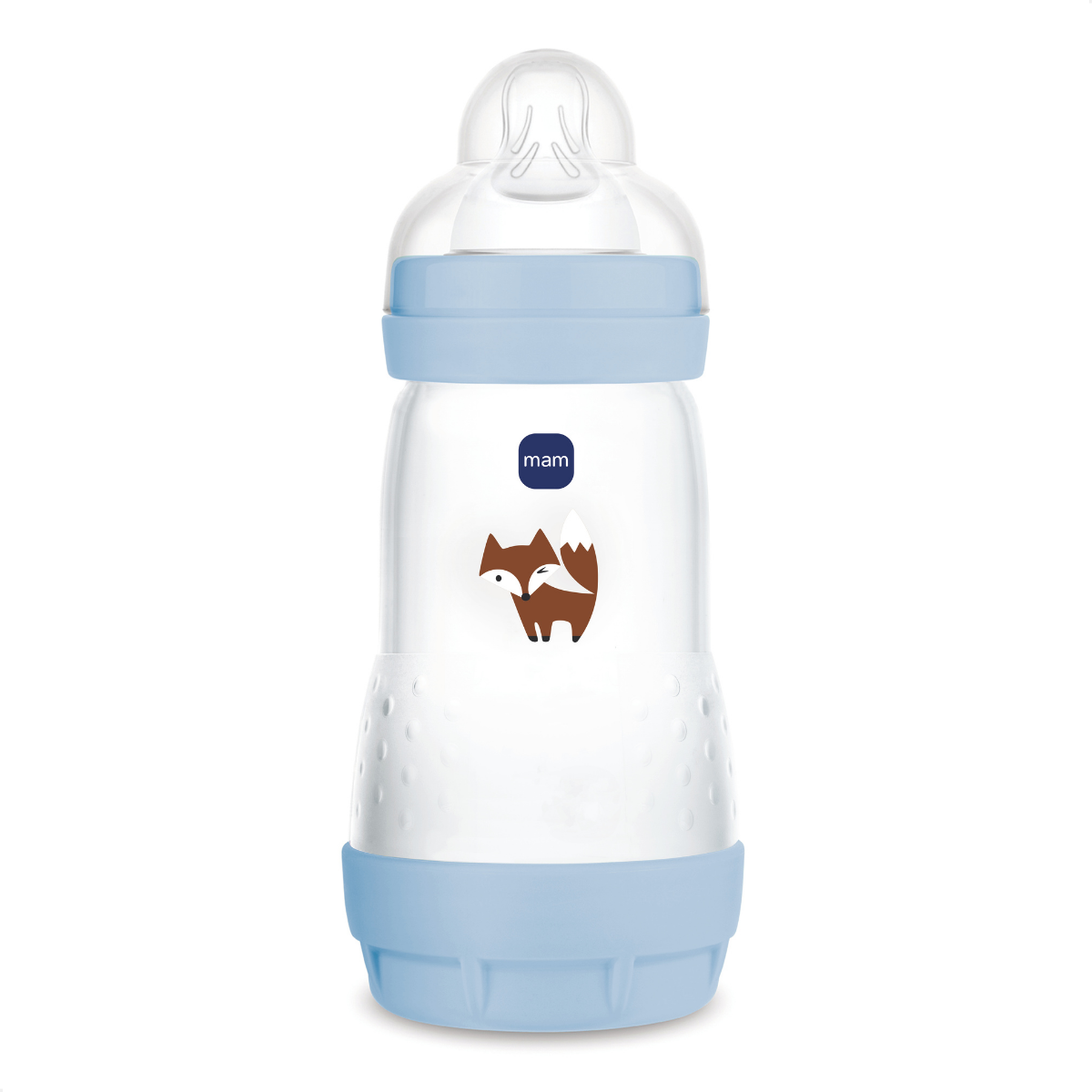 Kit 2 Mamadeiras MAM Easy Start - Starter Set 130ml + 260ml Anticólica e Autoesterilizável 0+ Meses Azul