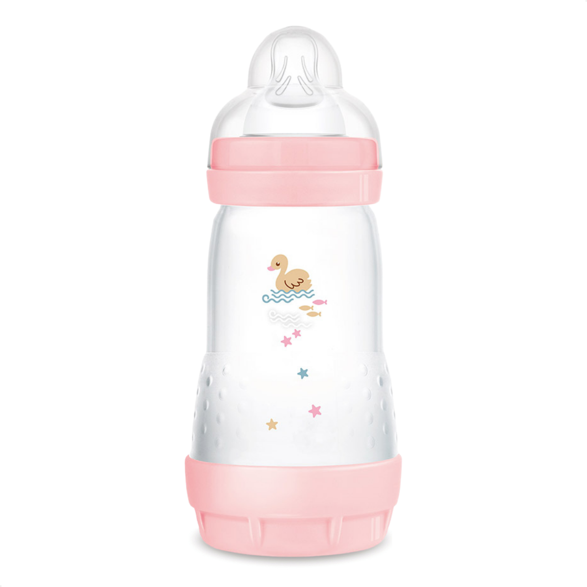 Kit 2 Mamadeiras MAM Easy Start - Starter Set 130ml + 260ml Anticólica e Autoesterilizável 0+ Meses Rosa