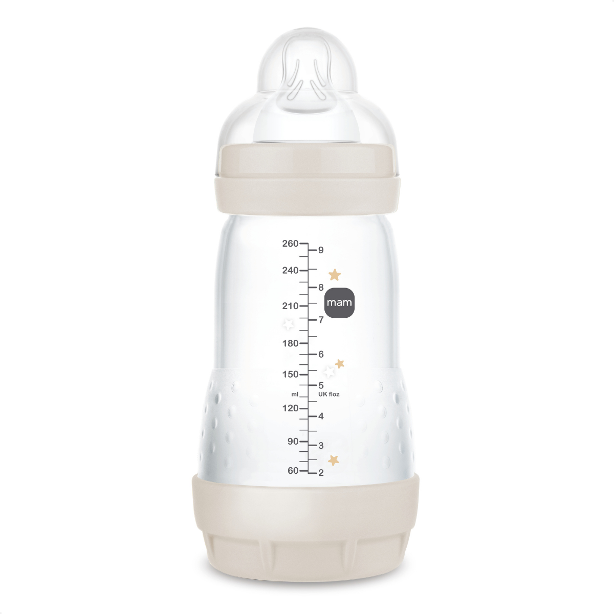 Kit 2 Mamadeiras MAM Easy Start - Starter Set 130ml + 260ml Anticólica e Autoesterilizável 0+ Meses Neutro