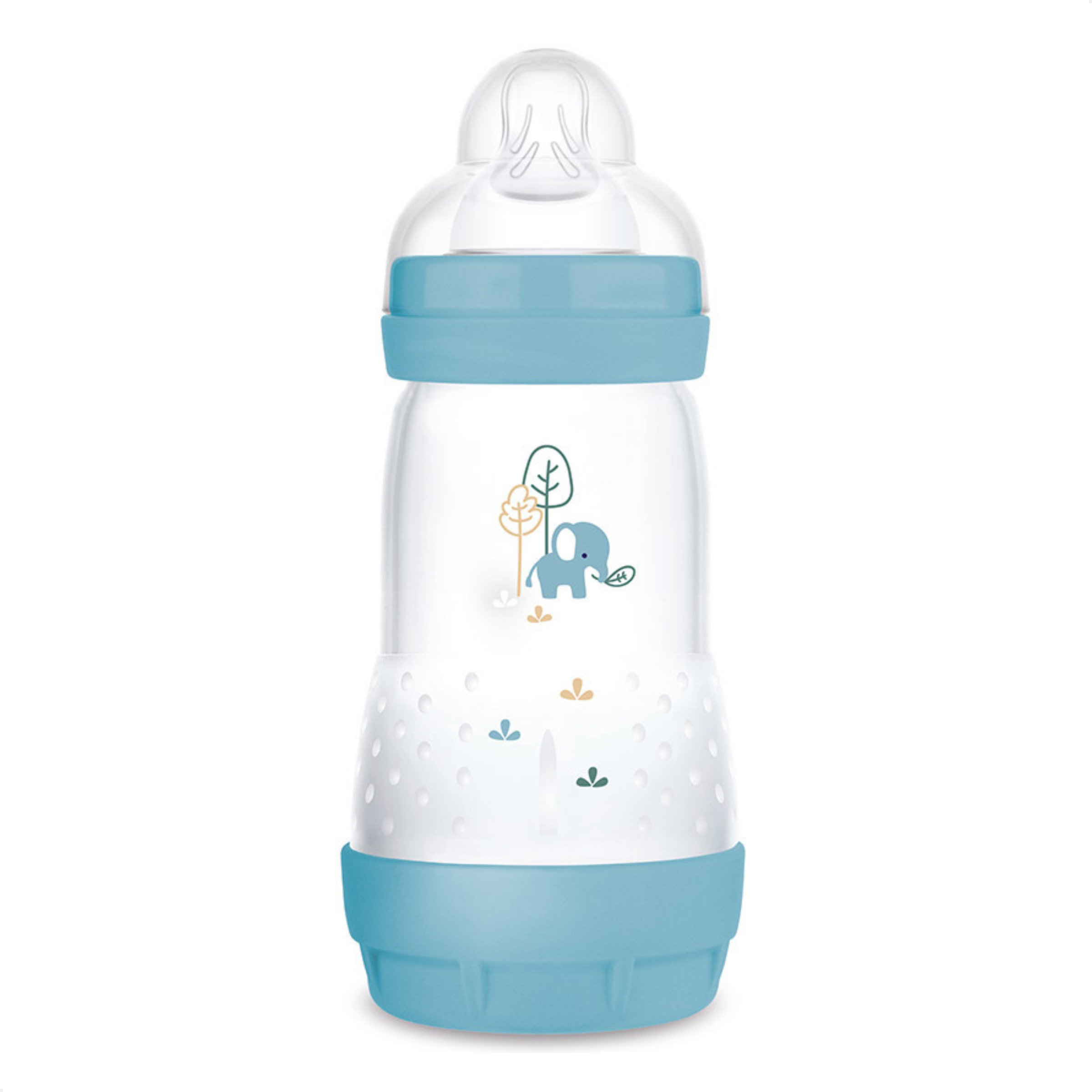 Kit 3 Mamadeiras MAM Easy Start - Trio 130ml + 260ml +320ml Anticólica e Autoesterilizável 0+ Meses Azul