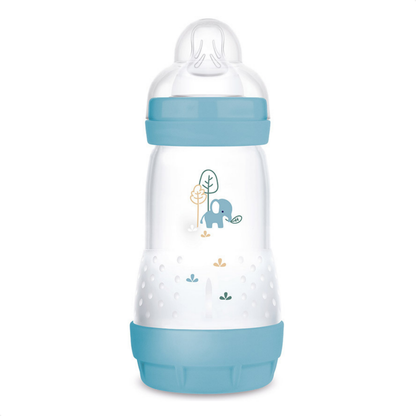 Kit 3 Mamadeiras MAM Easy Start - Trio 130ml + 260ml +320ml Anticólica e Autoesterilizável 0+ Meses Azul