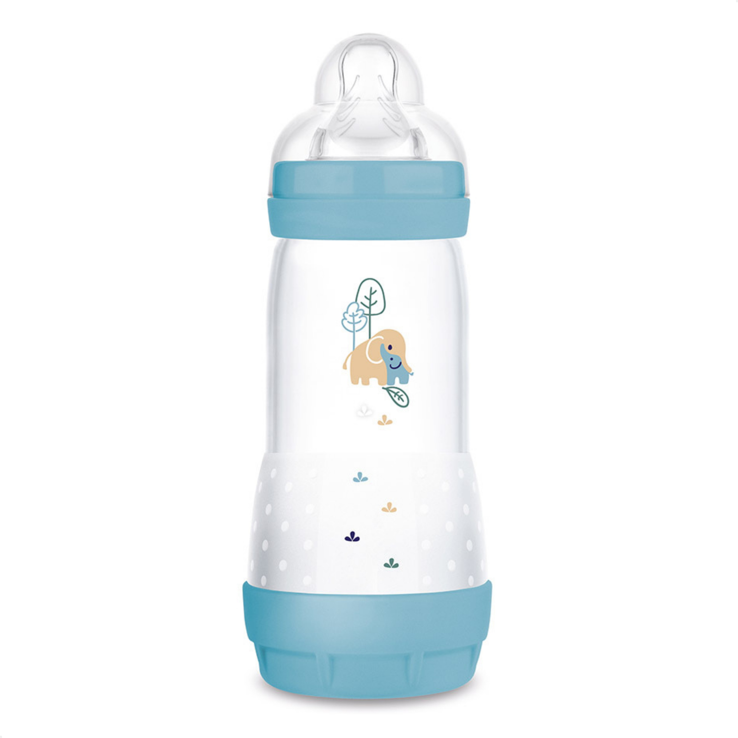 Kit 3 Mamadeiras MAM Easy Start - Trio 130ml + 260ml +320ml Anticólica e Autoesterilizável 0+ Meses Azul