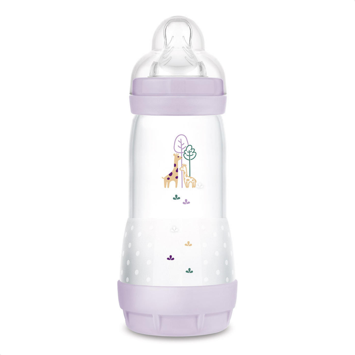 Kit 3 Mamadeiras MAM Easy Start Trio 130ml + 260ml +320ml Anticólica e Autoesterilizável 0+ Meses Lilás