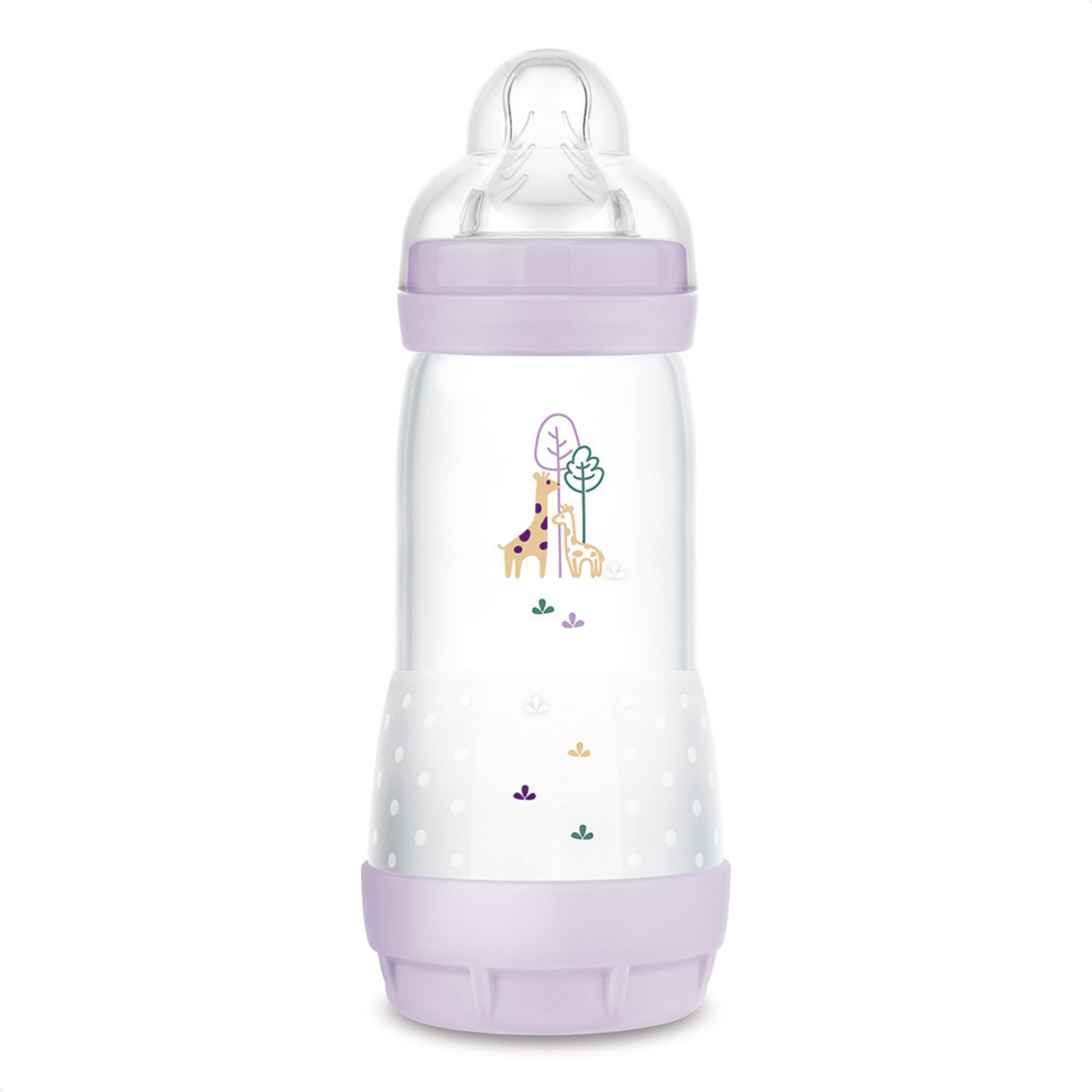 Kit 3 Mamadeiras MAM Easy Start Trio 130ml + 260ml +320ml Anticólica e Autoesterilizável 0+ Meses Lilás