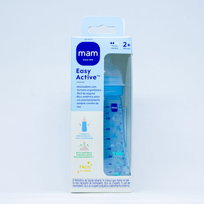 Mamadeira Mam Easy Active 270ml 2+ Meses Azul