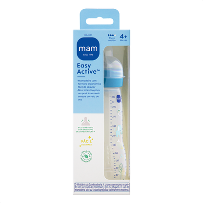 Mamadeira Mam Easy Active 330ml 4+ Meses Azul