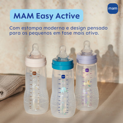 Mamadeira Mam Easy Active 330ml 4+ Meses Azul