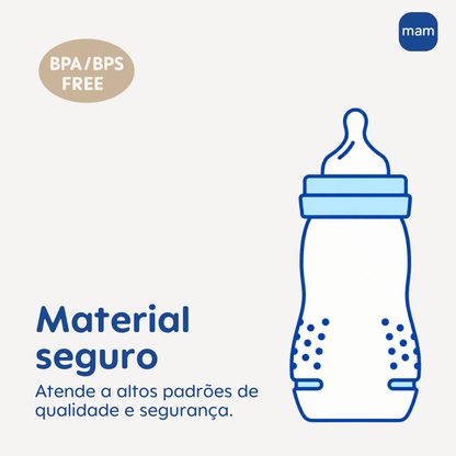 Mamadeira Mam Easy Active 330ml 4+ Meses Azul