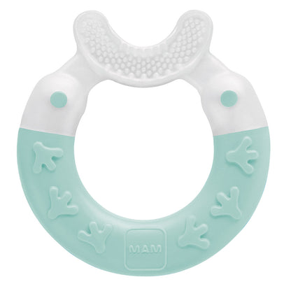 Mordedor para Bebê MAM Bite & Brush 4+ Meses Azul