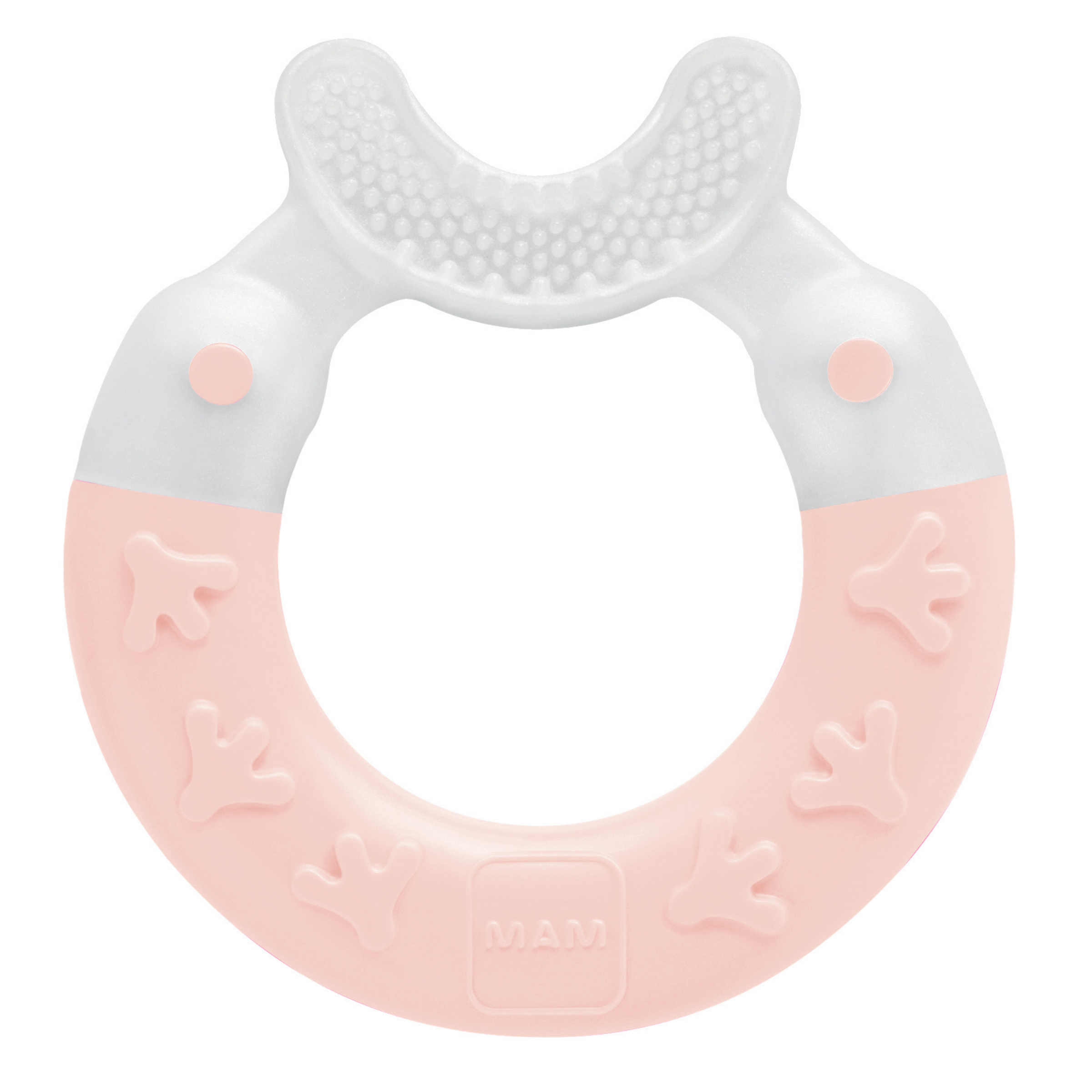 Mordedor para Bebê MAM Bite & Brush 4+ Meses Rosa