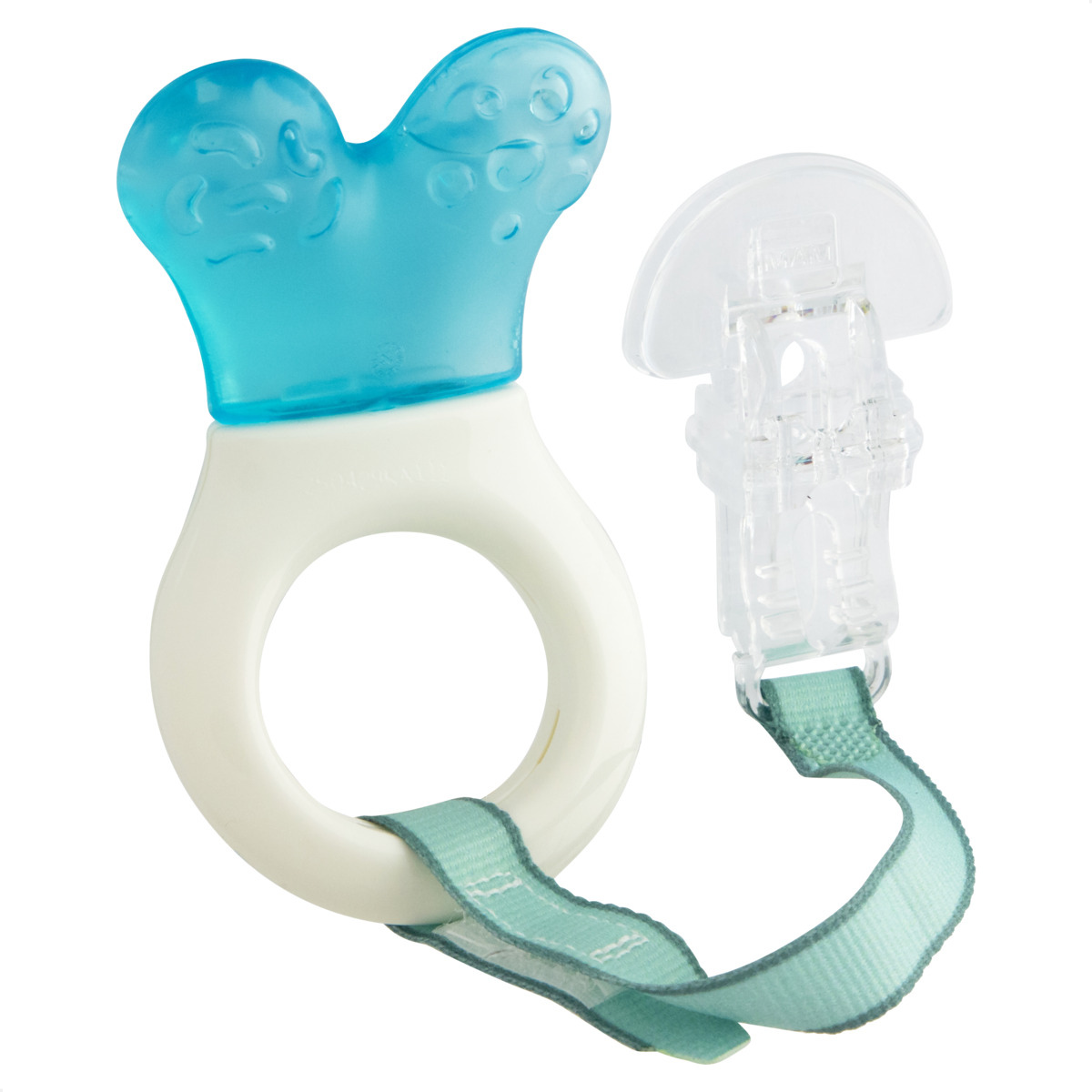 Mordedor para Bebê MAM Mini Cooler com Clip 4+ Meses Azul