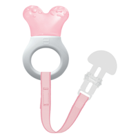 Mordedor para Bebê MAM Mini Cooler com Clip 4+ Meses Rosa