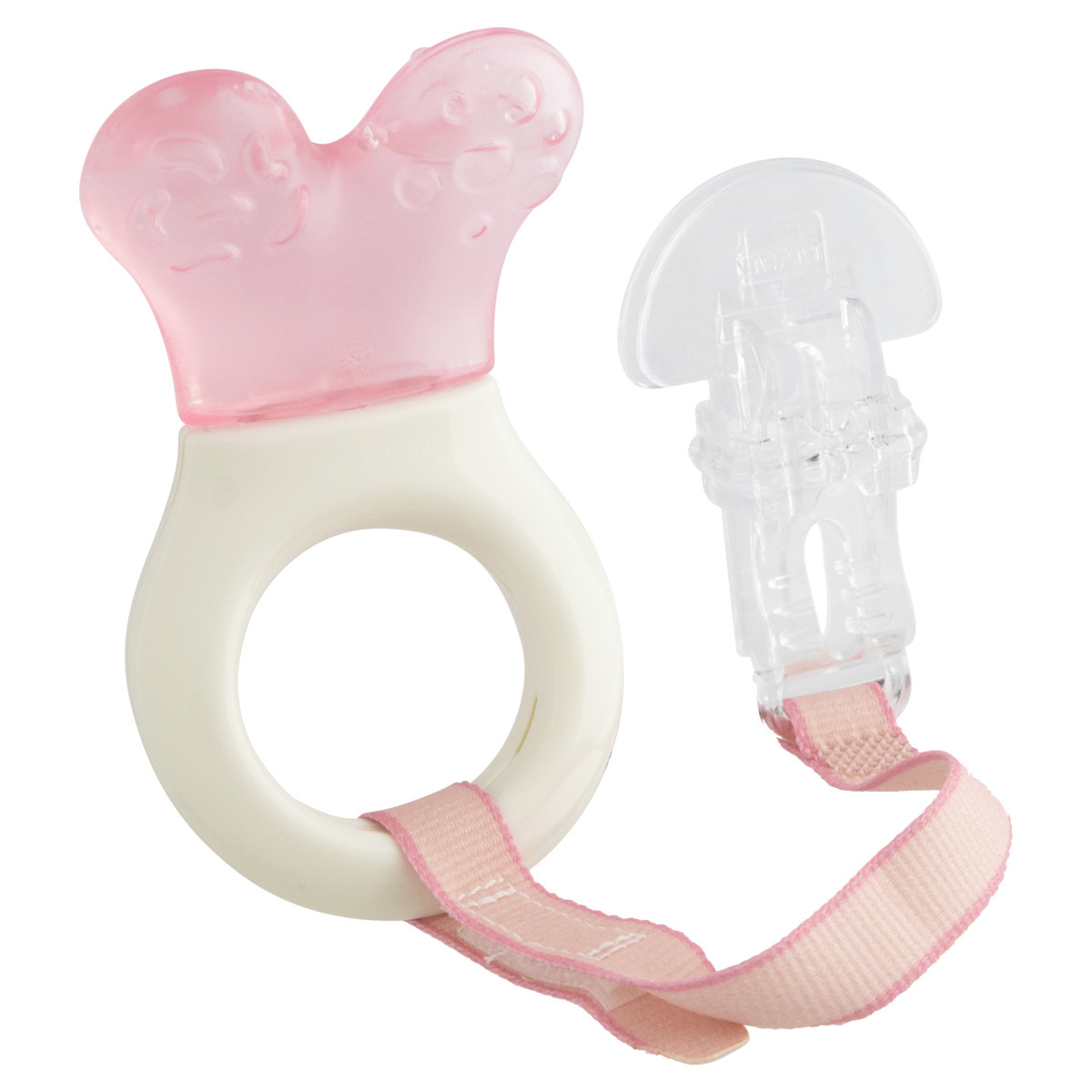 Mordedor para Bebê MAM Mini Cooler com Clip 4+ Meses Rosa