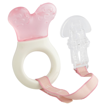Mordedor para Bebê MAM Mini Cooler com Clip 4+ Meses Rosa