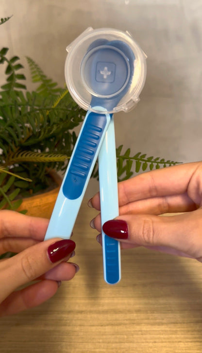 Kit de Colheres Infantis Termossensível MAM Azul