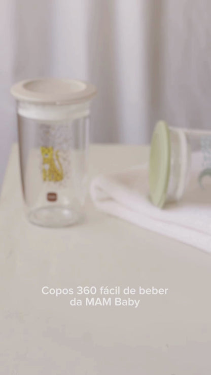 Copo de Transição 360° MAM Fácil de Beber 290ml 8+ Meses Com Tampa Lilás